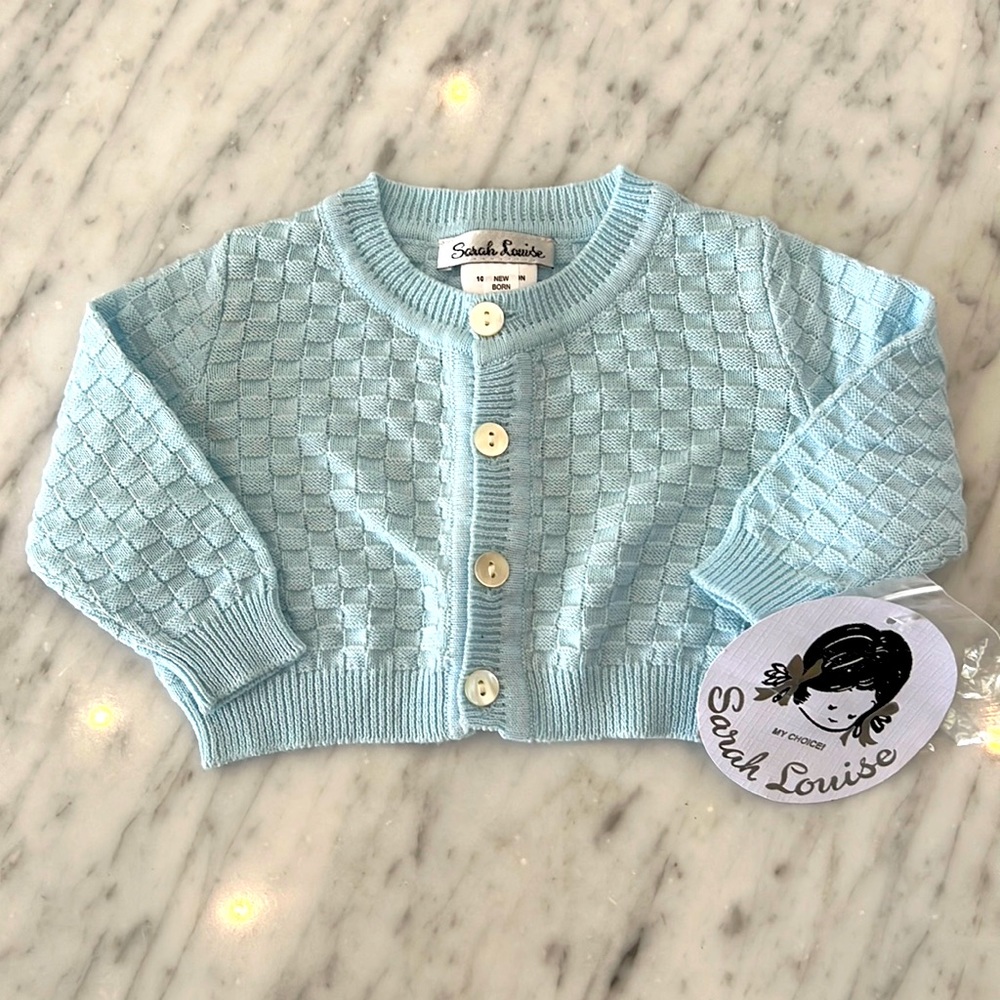 New Sarah Louise Baby Basket Weave Cardigan Sweater